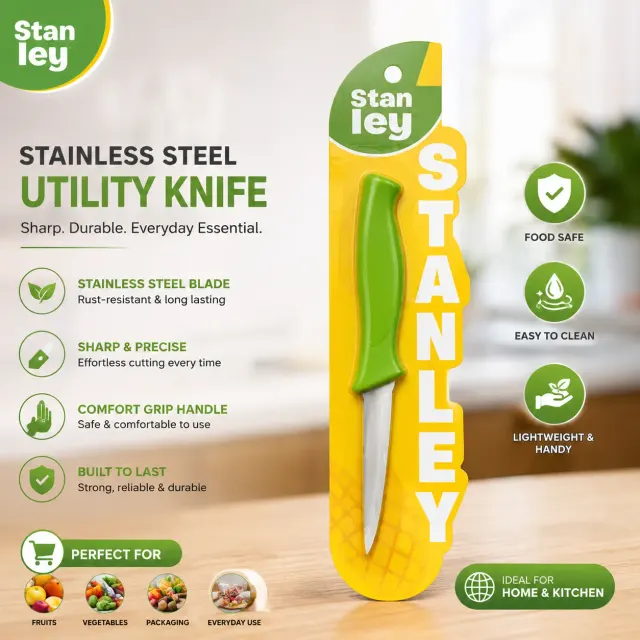 Stanley Stainless Steel Utility Knife 7inch, Pack of 1